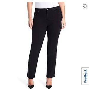 Gloria Vanderbilt Women's High Rise Amanda Black Jeans. Straight Leg. Size 16.